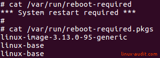 Screenshot of /var/run/reboot-required.pkgs