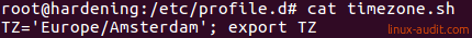 Configure the Linux time zone via a system-wide setting