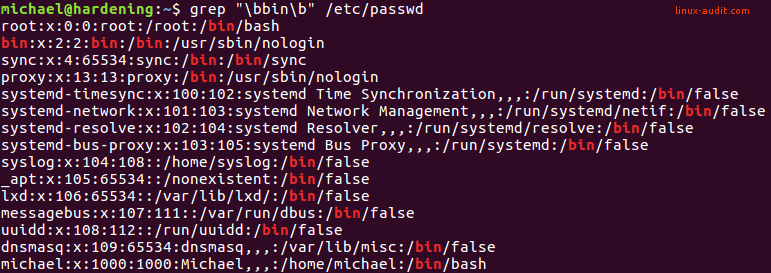 Grep command with a match by word boundary