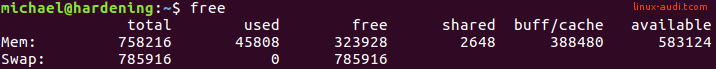 Free memory details on Linux